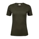 Tee Jays Women\'s Interlock Tee_580  dark olive_web