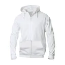 Clique Basic Hoody Full Zip weiss_web