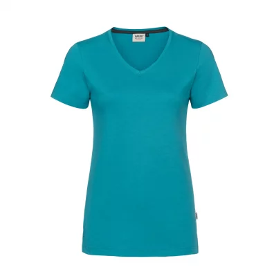 HAKRO T-Shirt Cotton-Tec V-Neck Lady